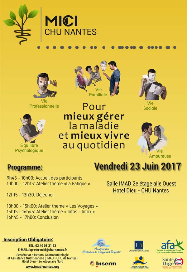 Affiche de la journée MICI au CHU de Nantes, le 17 juin 2017